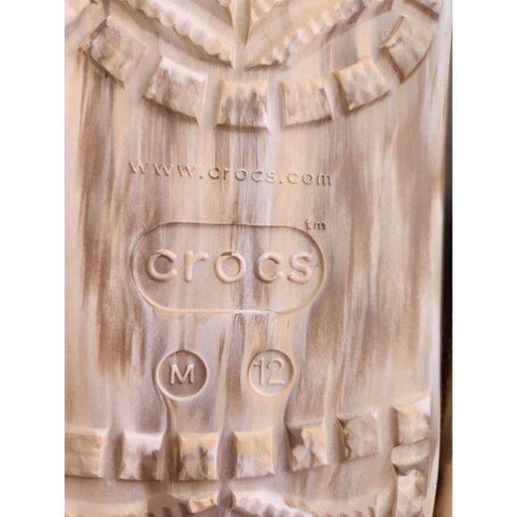 New Crocs Classic Crush Marbled Clog Size M12 Bone Multiple - Picture 8 of 11